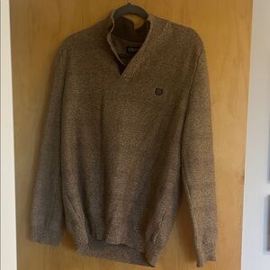 Chaps Men's Tan Zip-Up Sweater